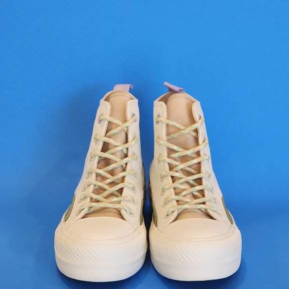 Converse CTAS Hi Lift 'Colorblock Overlay' Women's Platform Sneakers A05127C NWT - Picture 6 of 6